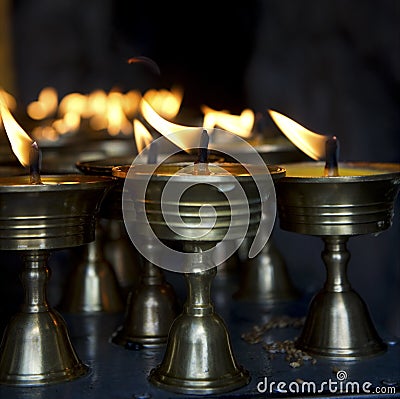 Butter candle Stock Photo